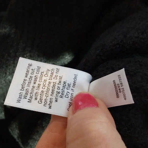 Nine West- Womens Black Super Soft Drapey Open Ribbed Texture Cardigan Sz.XXL - Picture 8 of 8